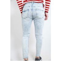 4554 dizi yarıqlı mavi jeans şalvar