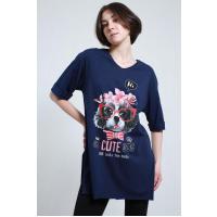 a cute dog yazılı göy t-shirt 1997