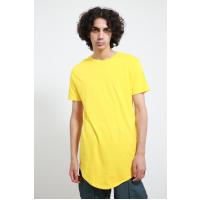 4598 boğazı yumru uzun sarı t-shirt 
