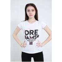2217 dreams yazılı ağ t-shirt