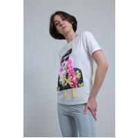 eynəkli qız şəkilli girl yazılı ağ t-shirt 1993