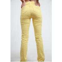 4009 gül naxışlı sarı jeans şalvar