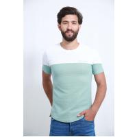 LESS IS MORE Yazılı Nanə-Yaşıl Ağ T-Shirt