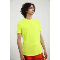 4621 sadə boğazı yumru neon sarısı t-shirt