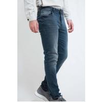 4214 sadə tünd göy jeans şalvar 