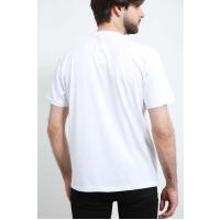6338 yazılı şəkil basqılı ağ t-shirt