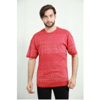 6337 böyük bədən qırmızı t-shirt