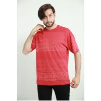 6337 böyük bədən qırmızı t-shirt